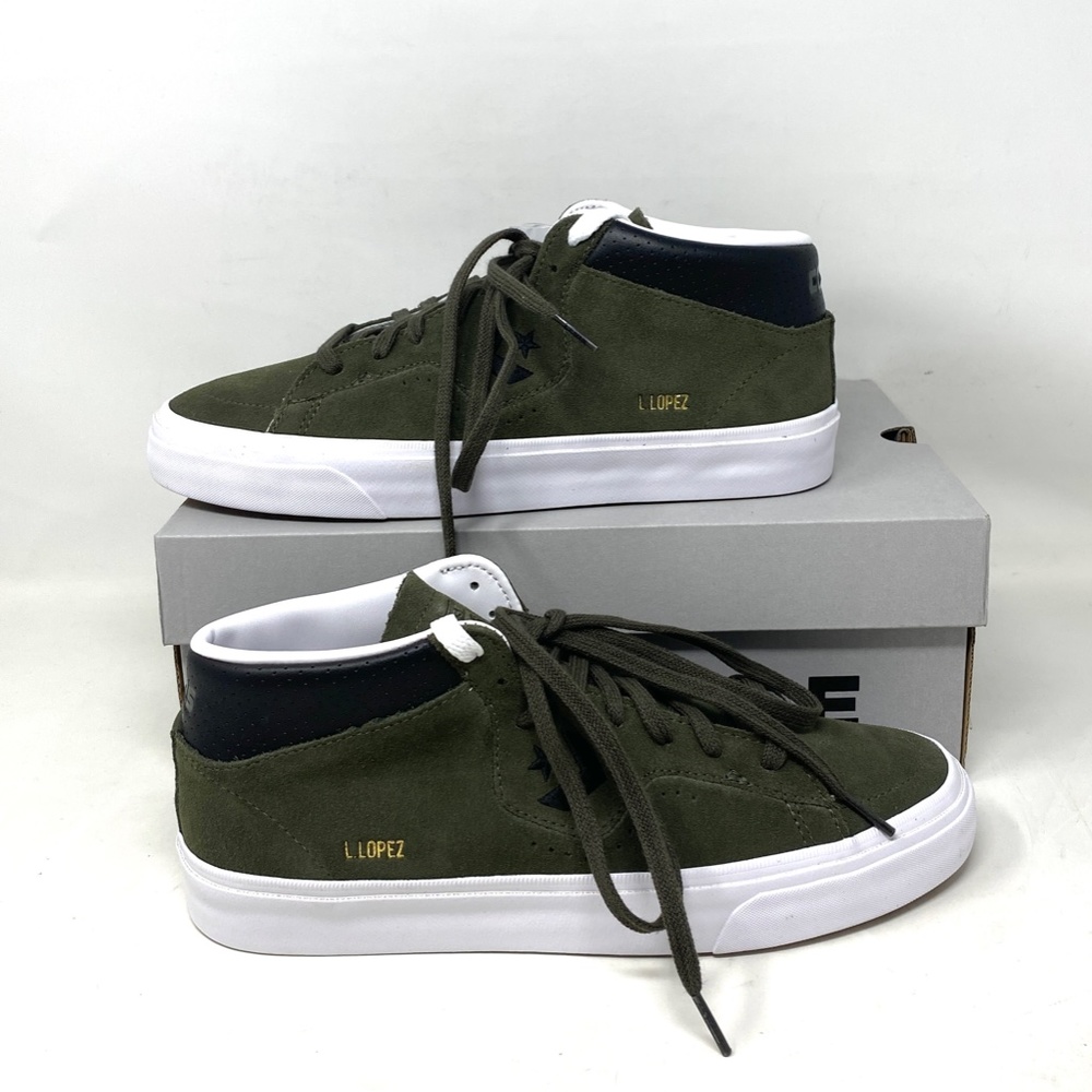 Converse Louie Lopez Pro Shoes Women's Size Suede Khaki Mid Top Casual 171981C - Picture 3 of 11